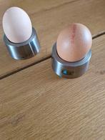 Zack RVS eierdopjes - Set van 2, Zilver, Ophalen of Verzenden, Metaal, Overige merken