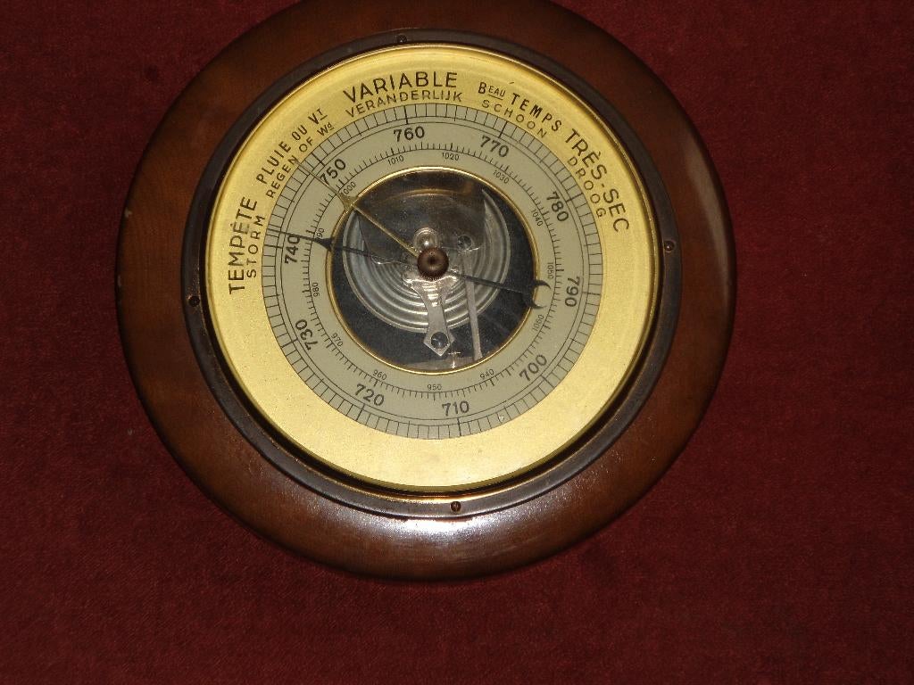 Barometer met ophangoogje, Audio, Tv en Foto, Weerstations en Barometers, Ophalen of Verzenden, Gebruikt, Barometer