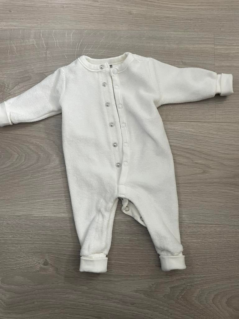 Boxpakje wit 50, Kinderen en Baby's, Babykleding | Maat 50, Verzenden, Zo goed als nieuw, Jongetje of Meisje, Pakje