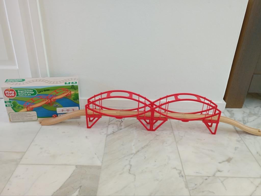 Playtive Bogenbrug - Uitbreiding voor Houten Speelbaan, Kinderen en Baby's, Speelgoed | Overig, Zo goed als nieuw, Jongen of Meisje