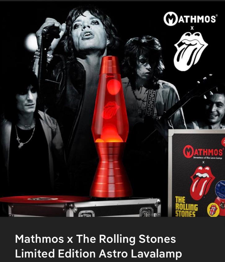 Mathmos Rolling Stones Lava Lamp, Huis en Inrichting, Lampen | Overige, Nieuw, Ophalen of Verzenden