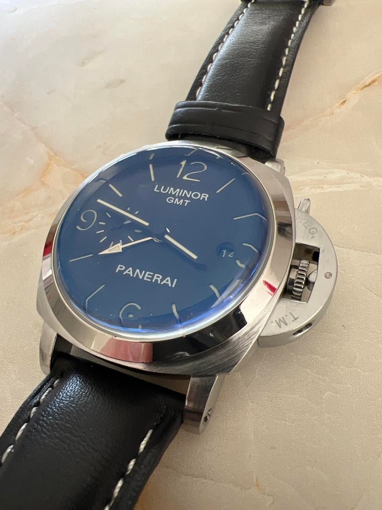Panerai Luminor GMT - horloge, Sieraden, Tassen en Uiterlijk, Horloges | Heren, Overige merken, Staal, Polshorloge, Ophalen of Verzenden