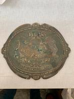 antieke bronzen kluisplaat embleem bedrijf Lips Dordrecht, Ophalen of Verzenden