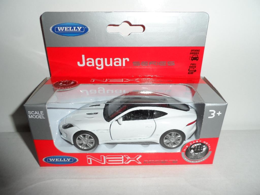 Welly - Jaguar F-Type Coupe (wit) 1:36, Ophalen of Verzenden, Nieuw, Auto