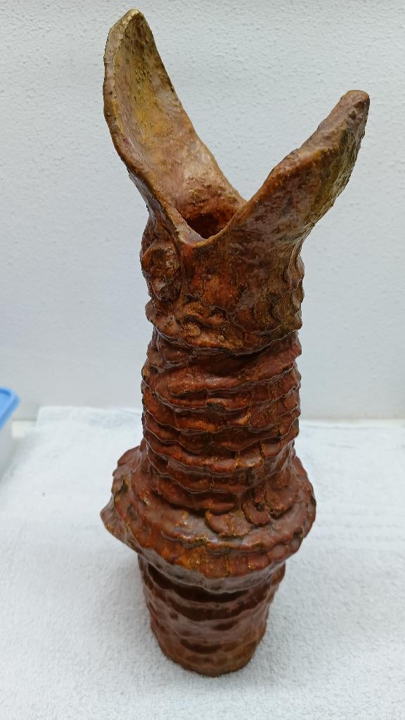 Handgemaakte vogelvaas studio keramiek 40 cm, Ophalen of Verzenden