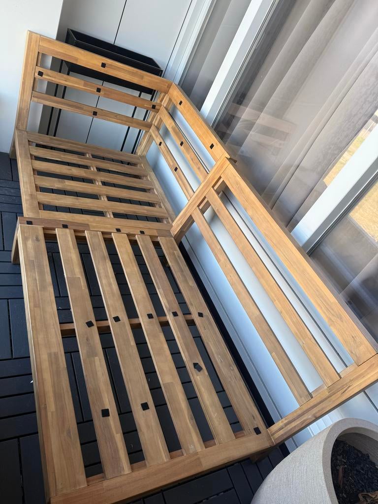 Palletonderstel Trevor Acaciahout - Loungehoek Buiten, 3 zitplaatsen, Nieuw, Ophalen of Verzenden, Loungeset