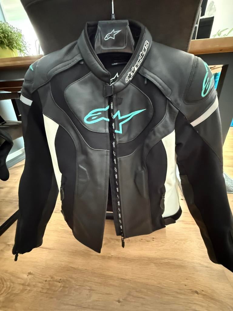 Alpinestars Stella jaws v3 maat 48 leer, Motoren, Kleding | Motorkleding, Ophalen of Verzenden, Tweedehands, Jas | leer