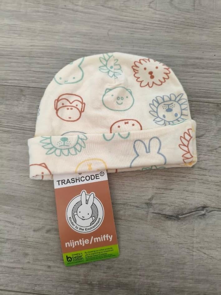 Nieuw met kaartje Nijntje mutsje zand met bedrukking (2), Jongetje of Meisje, Ophalen of Verzenden, Muts, Nieuw
