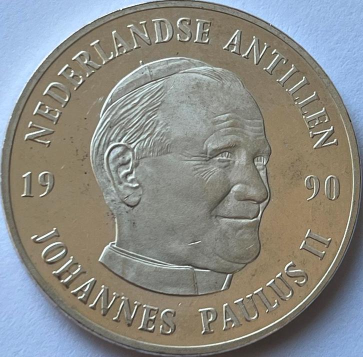 Nederlandse-Antillen 25 gulden 1990, Postzegels en Munten, Munten | Nederland, Losse munt, Overige waardes, Koningin Beatrix, Ophalen of Verzenden