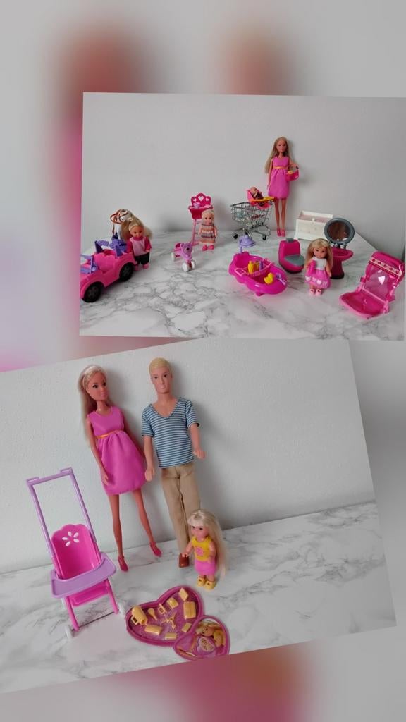 Poppen Barbie Steffi Evi Toebehoren Speelset Baby Zwanger, Ophalen of Verzenden, Gebruikt, Barbie