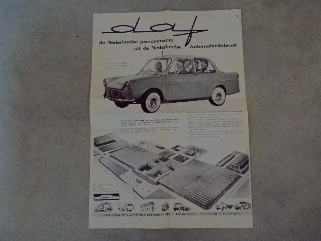 DAF POSTER RAI 1958, Rechthoekig Staand, Verzenden, Nieuw, A1 t/m A3