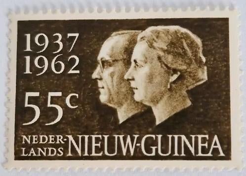 Nederlands Nieuw Guinea 1962 - nvph 31- Zilveren huwelijk, Ophalen of Verzenden, Postfris, Nieuw-Guinea