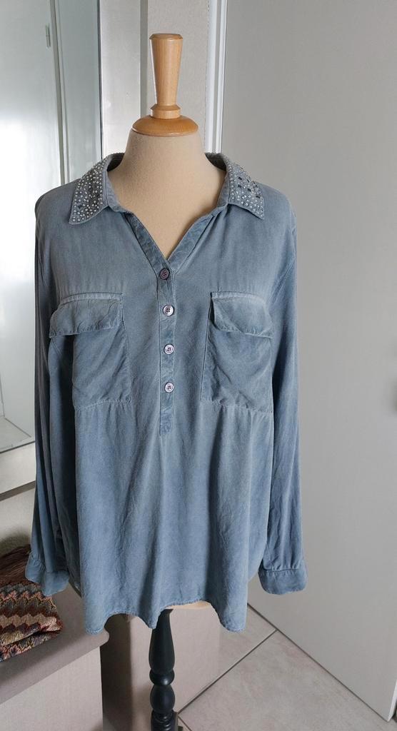 Paola lichtblauwe blouse maat 46, Kleding | Dames, Grote Maten, Ophalen of Verzenden