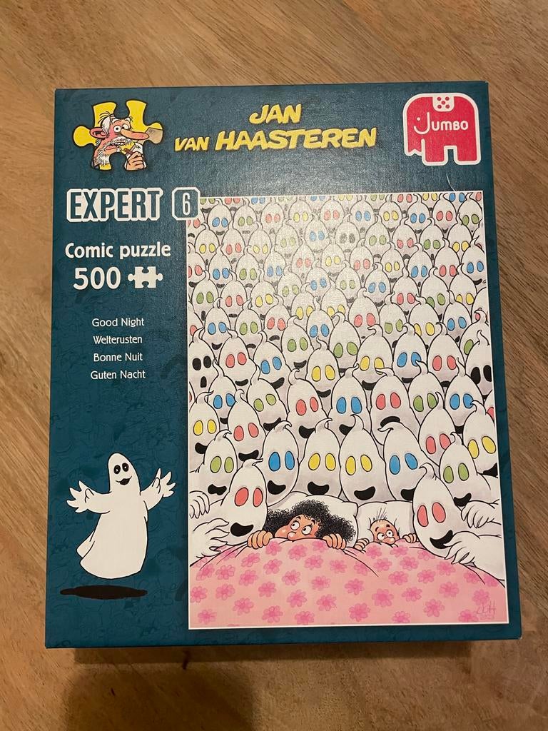 Jan van Haasteren Expert Comic puzzle 500+ Welterusten, Hobby en Vrije tijd, Denksport en Puzzels, Ophalen of Verzenden, 500 t/m 1500 stukjes