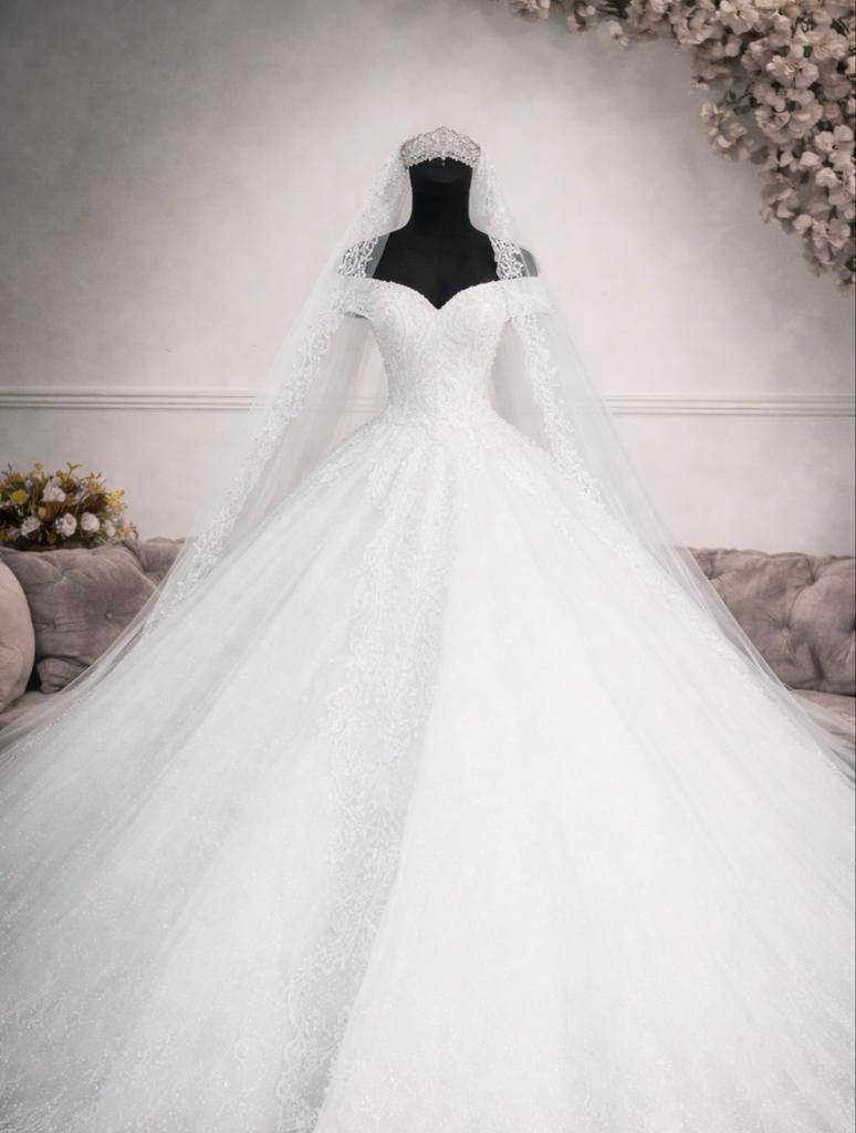 Ik heb een trouwjurk gekocht voor 1600 euro en wil hem huren, Ophalen of Verzenden, Zo goed als nieuw, Wit, Trouwjurk