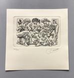 Frank van Damme - kopergravure, De drie Gratien, Antiek en Kunst, Kunst | Etsen en Gravures, Ophalen of Verzenden