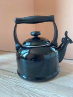 Le Creuset fluitketel zwart, Ophalen of Verzenden, Zo goed als nieuw, Overige materialen, Keramische plaat