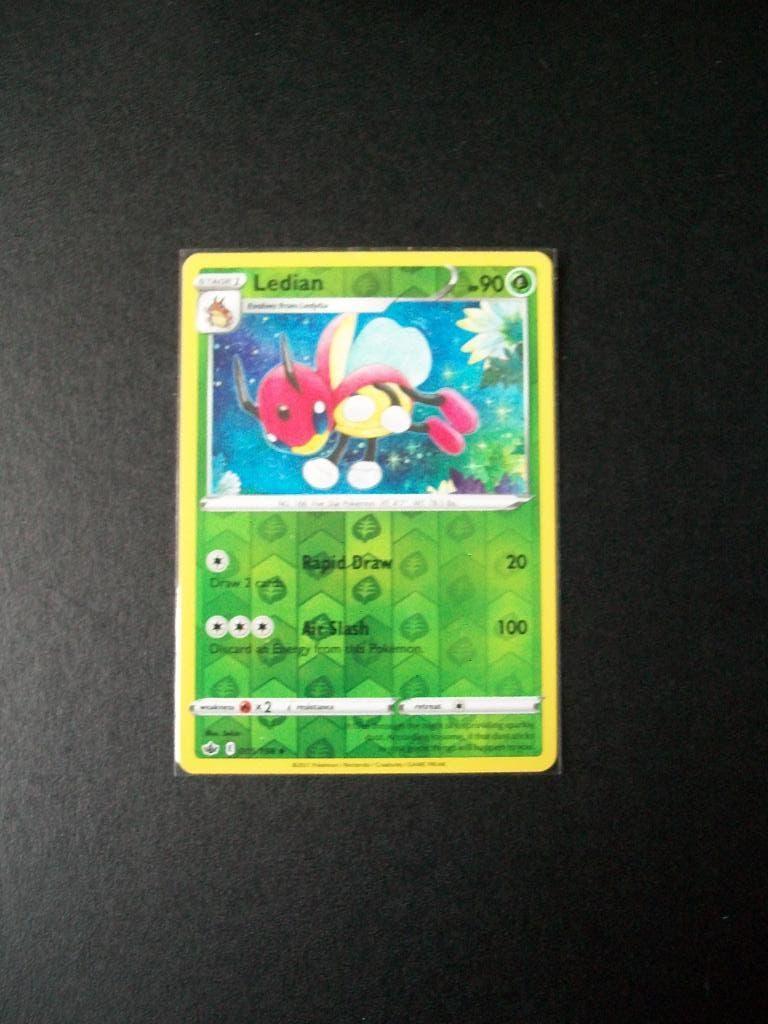 1352: Nieuwe Pokemon Kaart holofoil LEDIAN HP 90 (005/198), Verzenden, Nieuw, Losse kaart, Foil