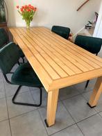 Eetkamertafel Walnotenhout handgemaakt, Ophalen, Gebruikt, 200 cm of meer, 50 tot 100 cm