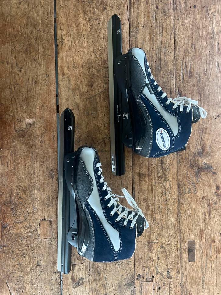 Zandstra long track maat 43, semi klap., Sport en Fitness, Schaatsen, Gebruikt, Noren, Zandstra, Klapschaats, Ophalen of Verzenden