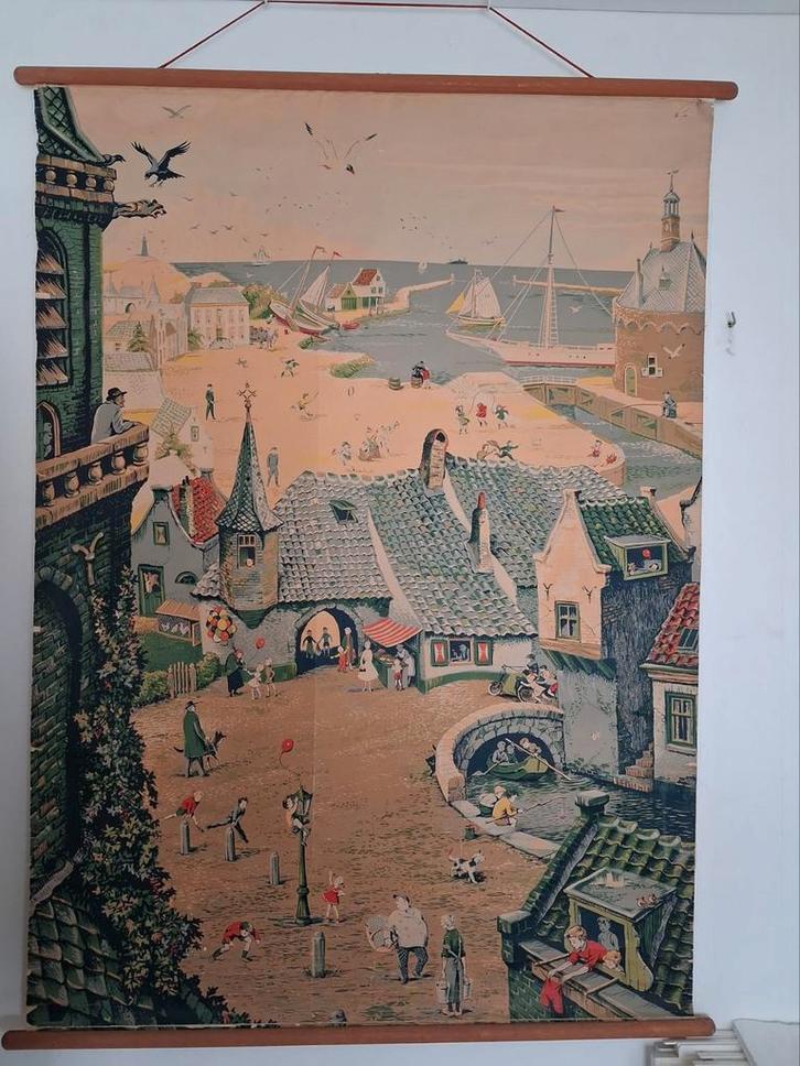 Schoolplaat: Ik zie ik zie wat jij niet ziet, incl boekjes, Antiek en Kunst, Antiek | Schoolplaten, Ophalen