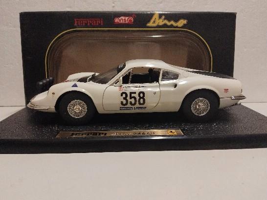 Ferrari 246 GT DINO Giro D Italia wit Anson metal 1:18 KRD, Hobby en Vrije tijd, Modelauto's | 1:18, Zo goed als nieuw, Auto, Anson