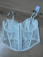 Wit glitter kanten korset - Nieuw met prijskaartje, Ophalen of Verzenden, Wit, Body of Korset