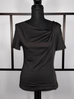 Elegante zwarte T-shirt met korte mouwen - Maat S, Kleding | Dames, T-shirts, Ophalen, Zwart, Zo goed als nieuw, Korte mouw