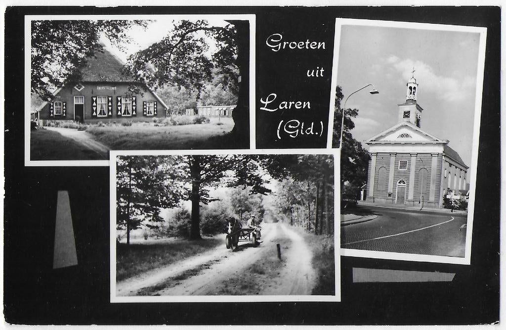 Laren Ongelopen Oude Ansichtkaart ( B3218), Ophalen of Verzenden, 1940 tot 1960, Ongelopen, Noord-Holland