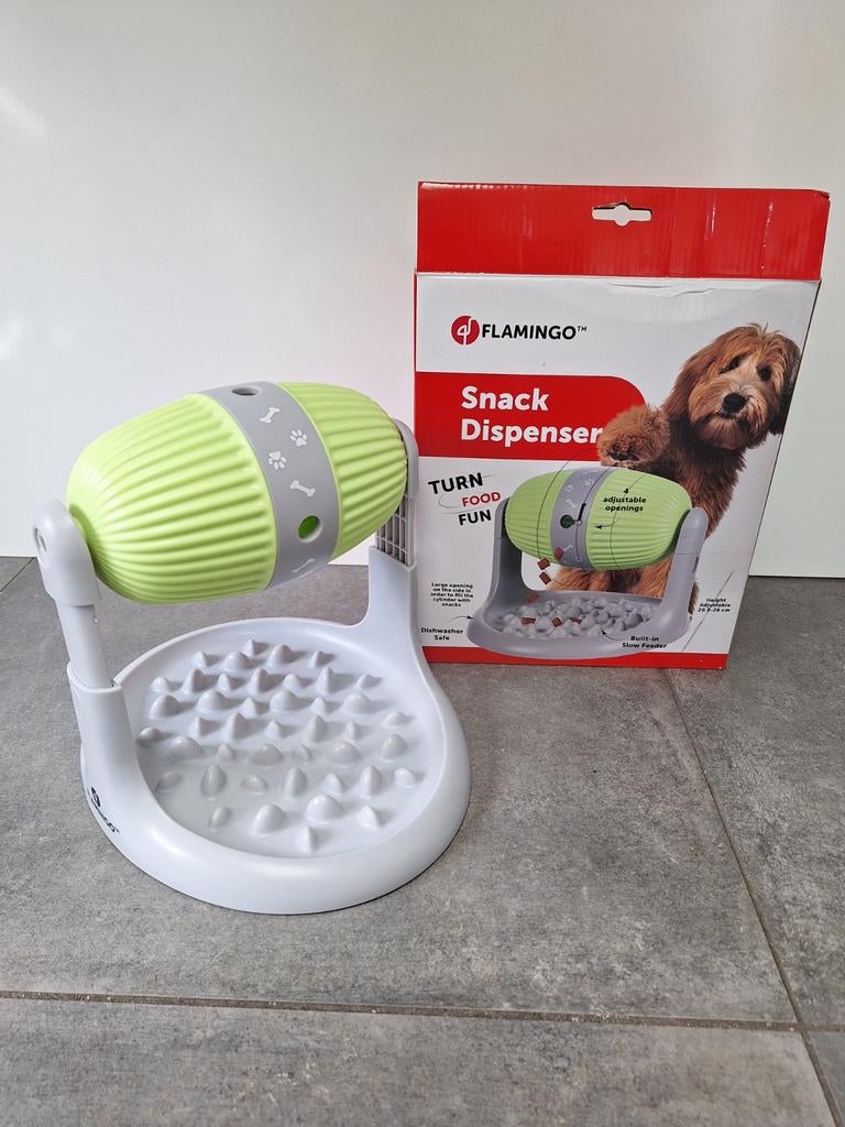 Snack dispenser van het merk flamingo voor hond of kat., Ophalen of Verzenden, Zo goed als nieuw, Intelligentiespeelgoed