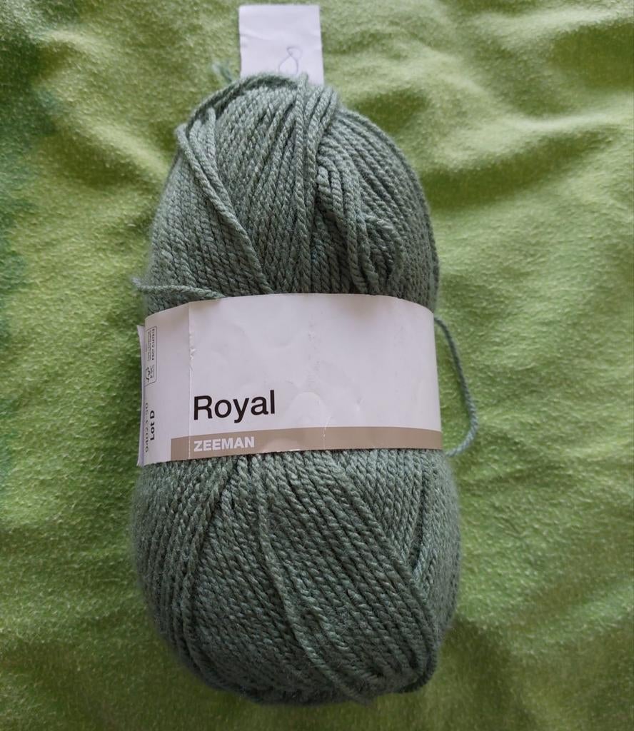 1 bol wol groen (Royal), Hobby en Vrije tijd, Breien en Haken, Ophalen of Verzenden, Nieuw, Breien of Haken, Wol of Garen