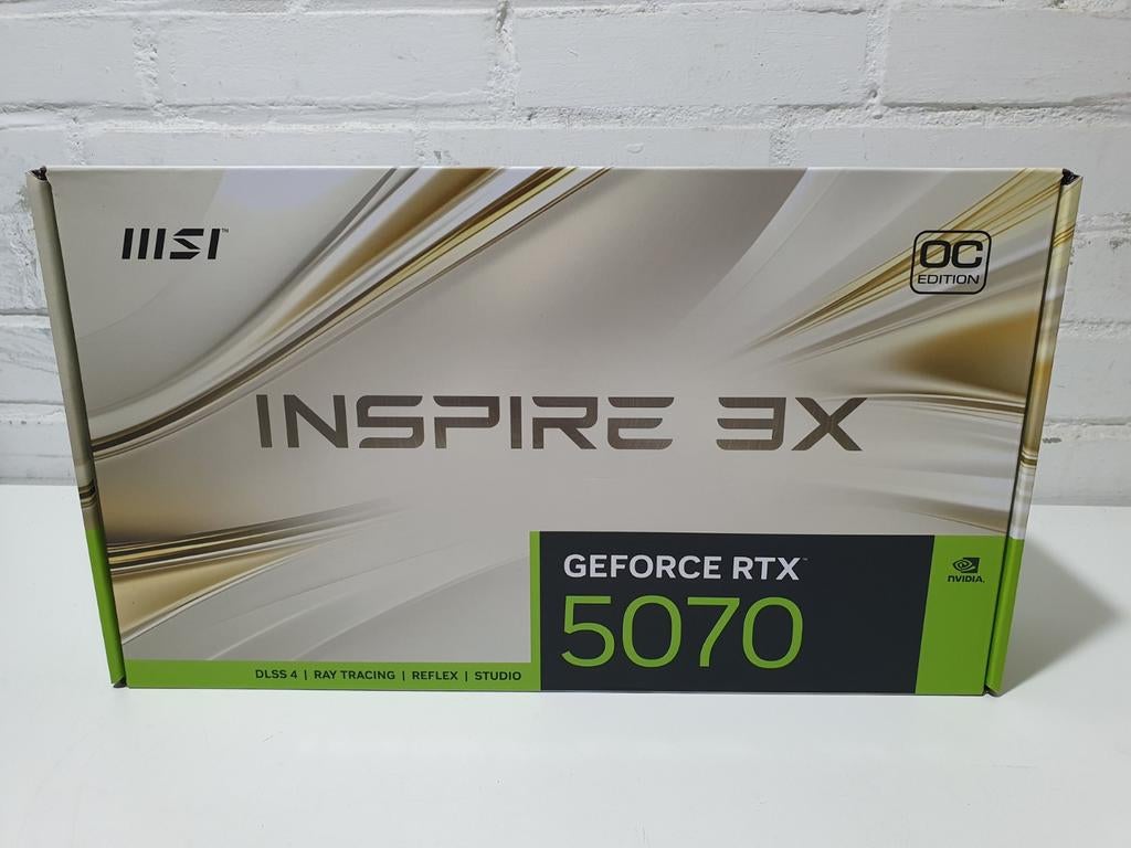 GeForce RTX 5070 12G INSPIRE 3X OC (Lege Doos), ., Ophalen of Verzenden, Zo goed als nieuw, .