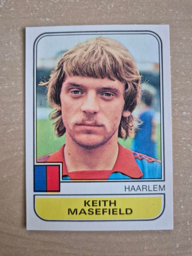 Panini Voetbal 82 Keith Masefield Haarlem, Verzenden, Zo goed als nieuw, Ajax, Poster, Plaatje of Sticker
