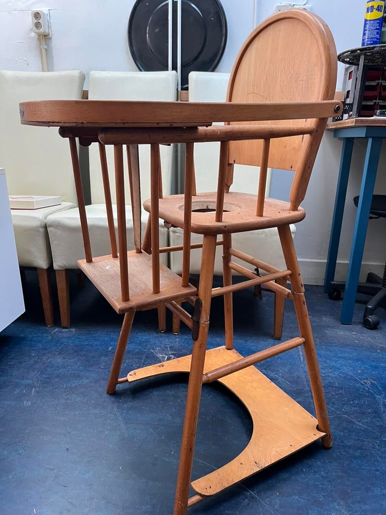 Vintage Retro Antieke Kinderstoel / “Kakstoel” Jaren 60 / 70, Kinderen en Baby's, Kinderstoelen, Ophalen, Gebruikt, Inklapstoel