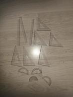 Nieuwe Geodriehoek liniaal gradenboog, Ophalen of Verzenden, Nieuw