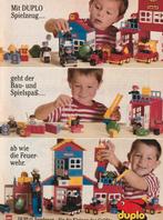 Retro reclame 1990 Lego Duplo jongetje met politiebureau, Verzenden, Overige typen