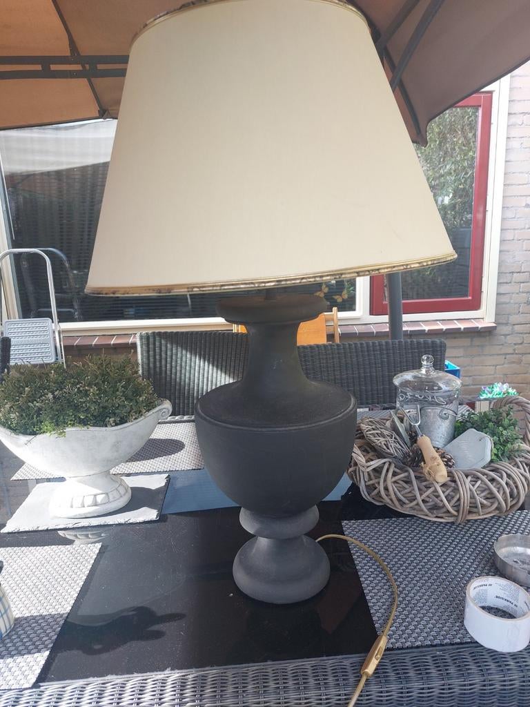 Zwarte tafellamp 79cm hoog ZIE BESCHRIJVING, Huis en Inrichting, Lampen | Tafellampen, Ophalen of Verzenden, Zo goed als nieuw