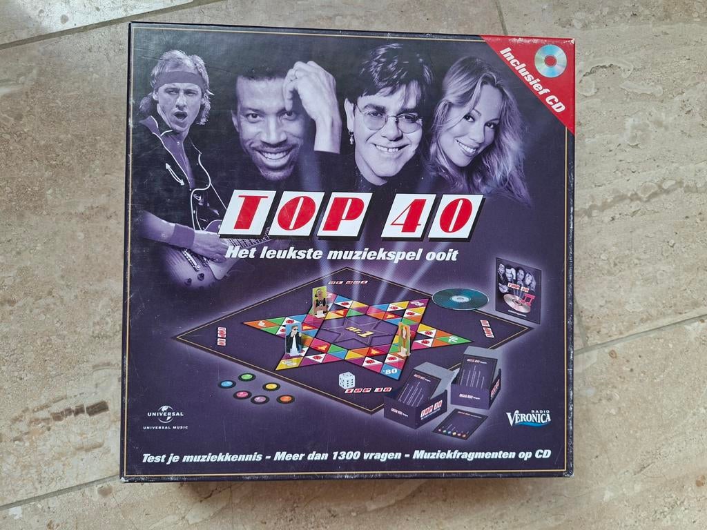 Top 40 Muziekspel: Test je muziekkennis!, Vijf spelers of meer, Ophalen of Verzenden, Gebruikt, Universal