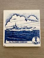 De Sphinx tegeltje met afbeelding van 1e Ms Karel Doorman., Ophalen, Gebruikt
