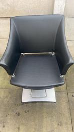 Kapperstoel, Huis en Inrichting, Stoelen, Twee, Zwart, Leer, Ophalen of Verzenden