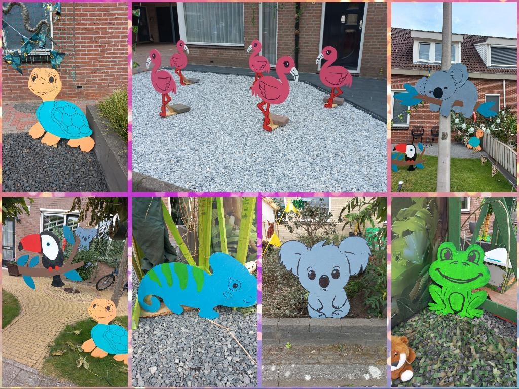 Straatversiering Jungle dieren/Afrika deel 2 te huur, Ophalen, Zo goed als nieuw, Overige