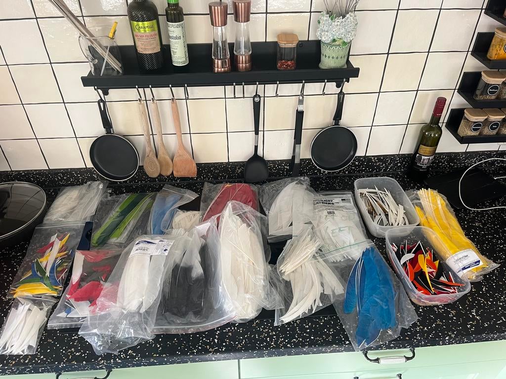 Fairbow veren snijmallen & veren set - ZGAN, Ophalen of Verzenden, Zo goed als nieuw