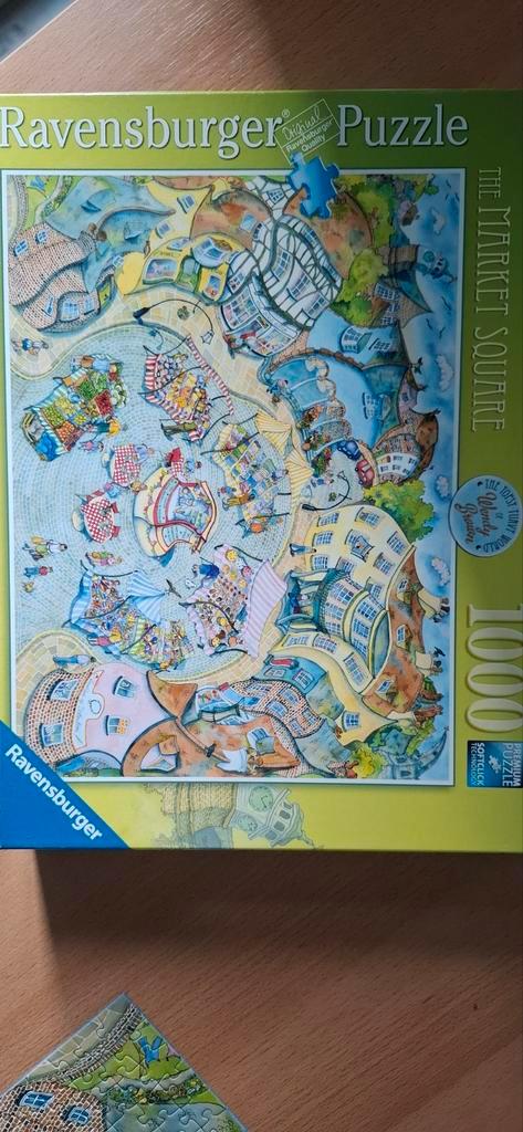 Ravensburger Legpuzzel 1000 stukjes - The Market Square, Hobby en Vrije tijd, Denksport en Puzzels, Zo goed als nieuw, Legpuzzel