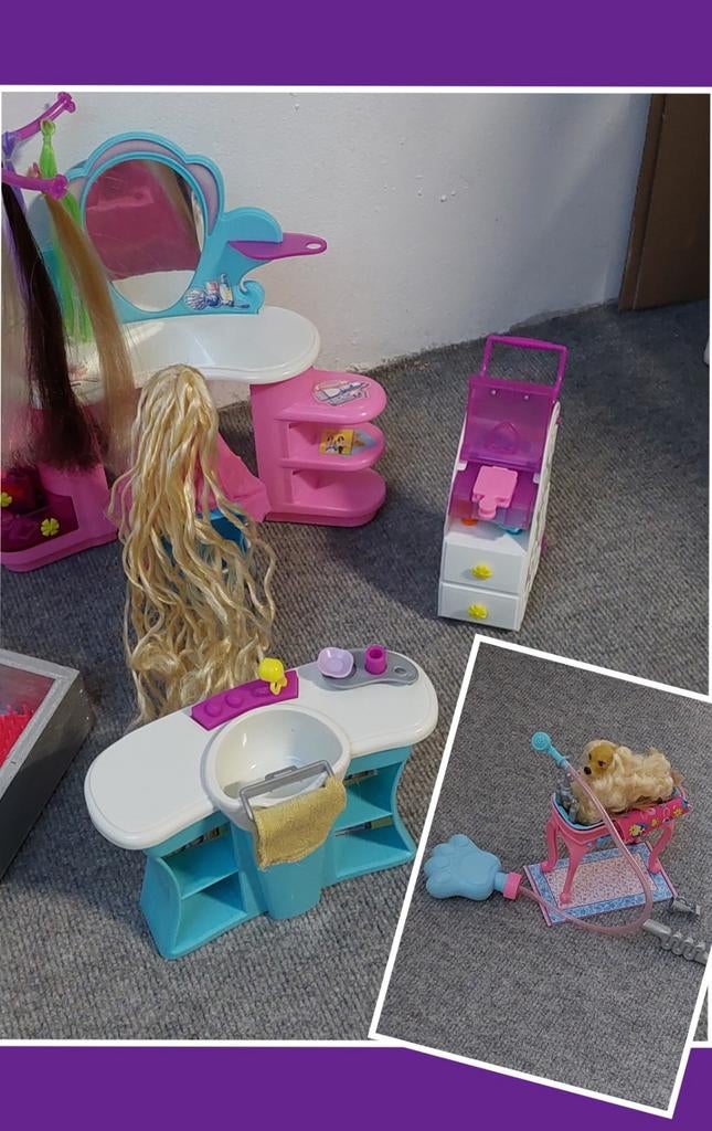 Barbie Kapsalon en Barbie Styling Pup, Ophalen, Gebruikt, Barbie