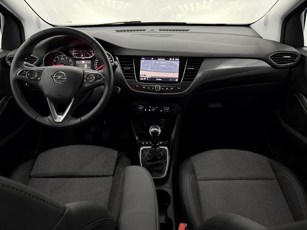 Opel Crossland 1.2 Turbo Elegance Half leder, Camera, Navi,, Voorwielaandrijving, Gebruikt, 1199 cc, Leder en Stof