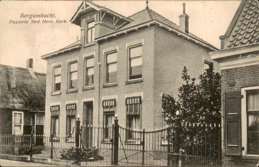 Bergambacht - Pastorie - Ned. Herv. Kerk., Ophalen of Verzenden, 1920 tot 1940, Gelopen, Zuid-Holland