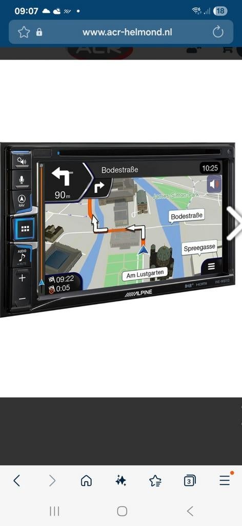 Camper Navigatiesysteem - Alpine DAB+ HDMI ine-W6110, Ophalen of Verzenden, Gebruikt