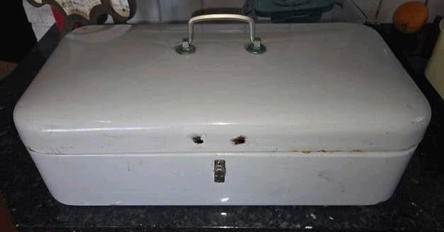 Retro jaren 60 emaille broodtrommel, Ophalen of Verzenden