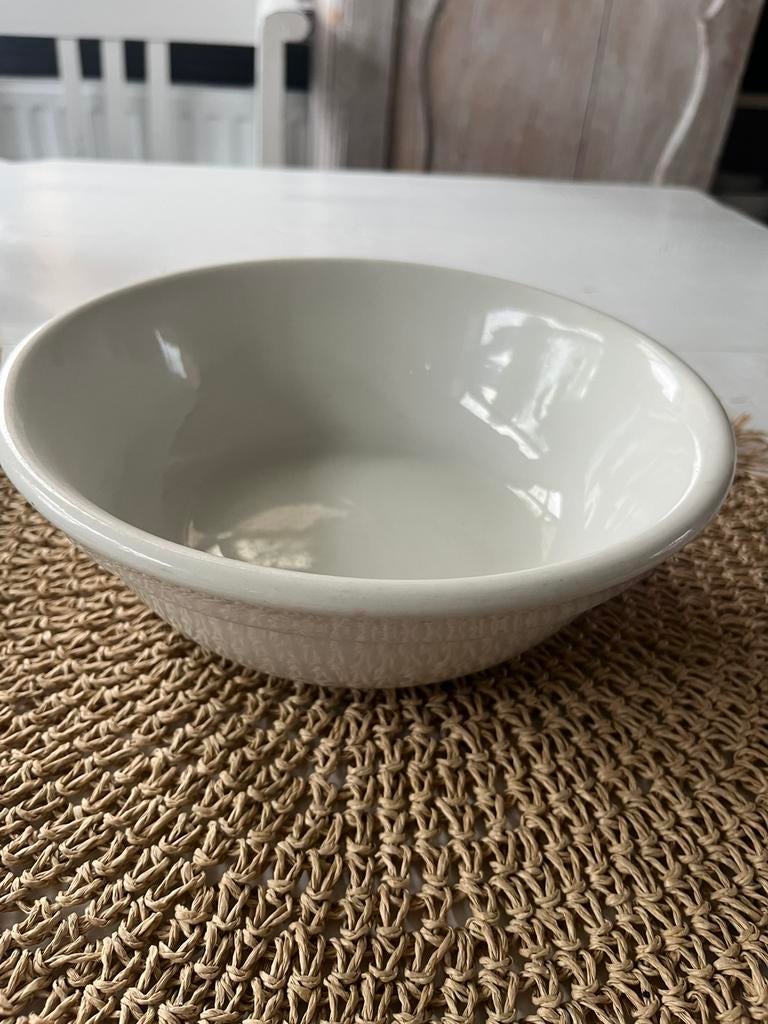 Brocante witte mengkom, Antiek en Kunst, Ophalen of Verzenden