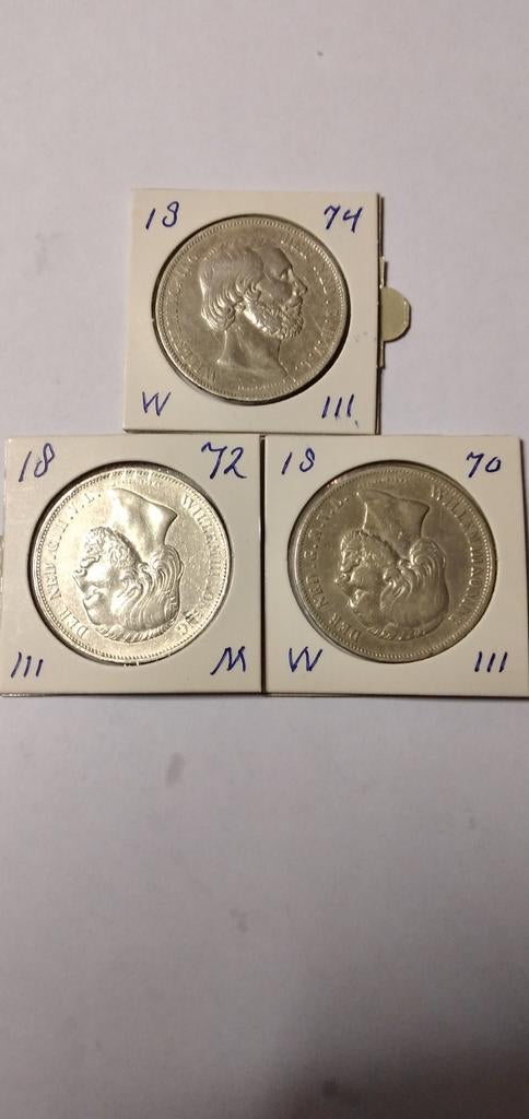 Zilveren munten Koning Willem III, Postzegels en Munten, Munten | Nederland, Koning Willem III, Verzenden, Zilver, Overige waardes